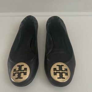 Tory Burch Minnie Ballet Flats with gold medallion